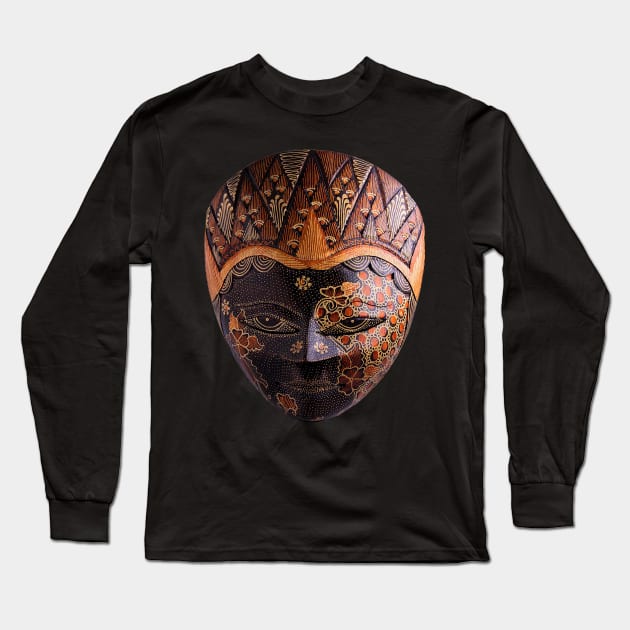 batik masks Long Sleeve T-Shirt by malam bantu aku